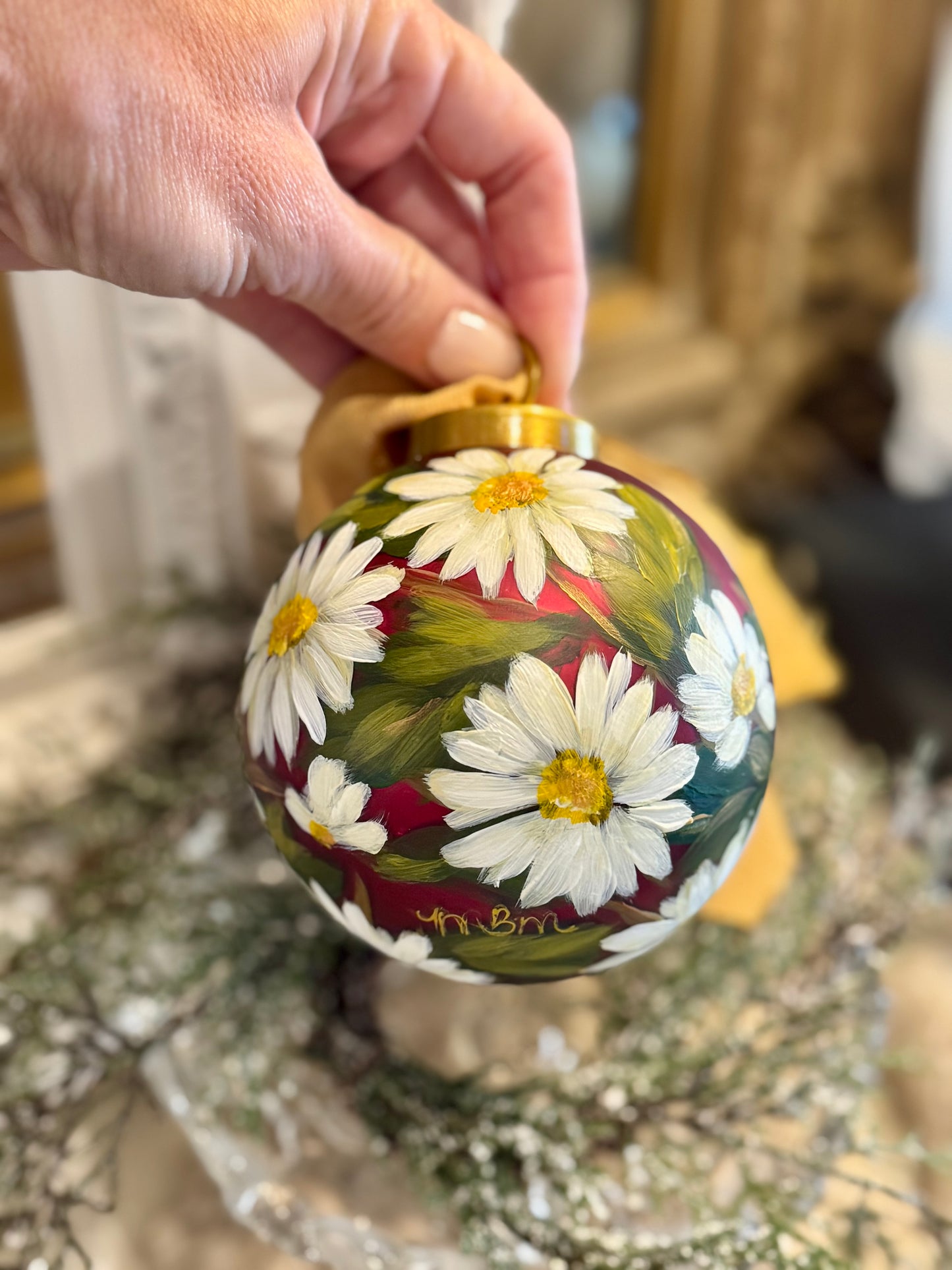 White Daisy Ornament