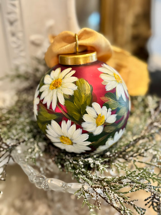 White Daisy Ornament