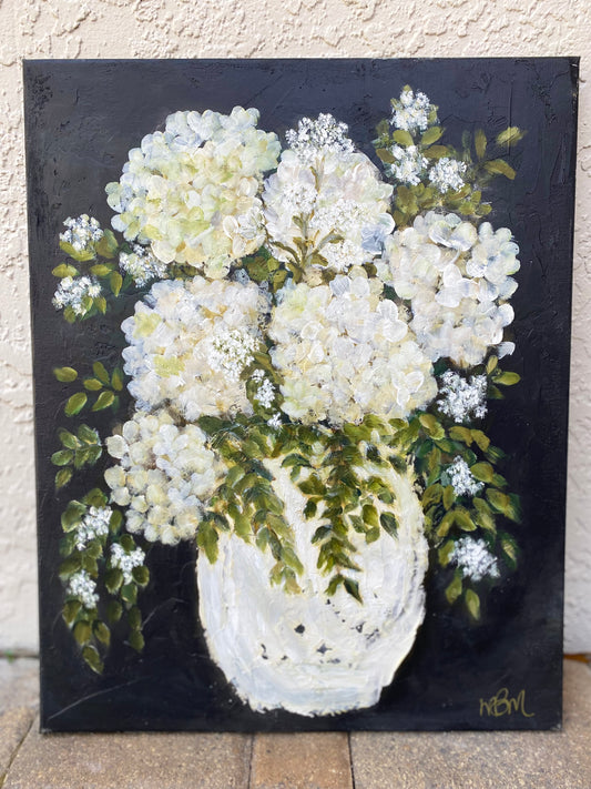 Hydrangeas In Vase