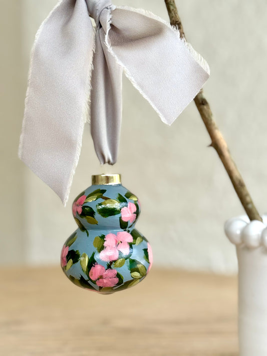 poppy ~ anemone ornament ~ pink/blue